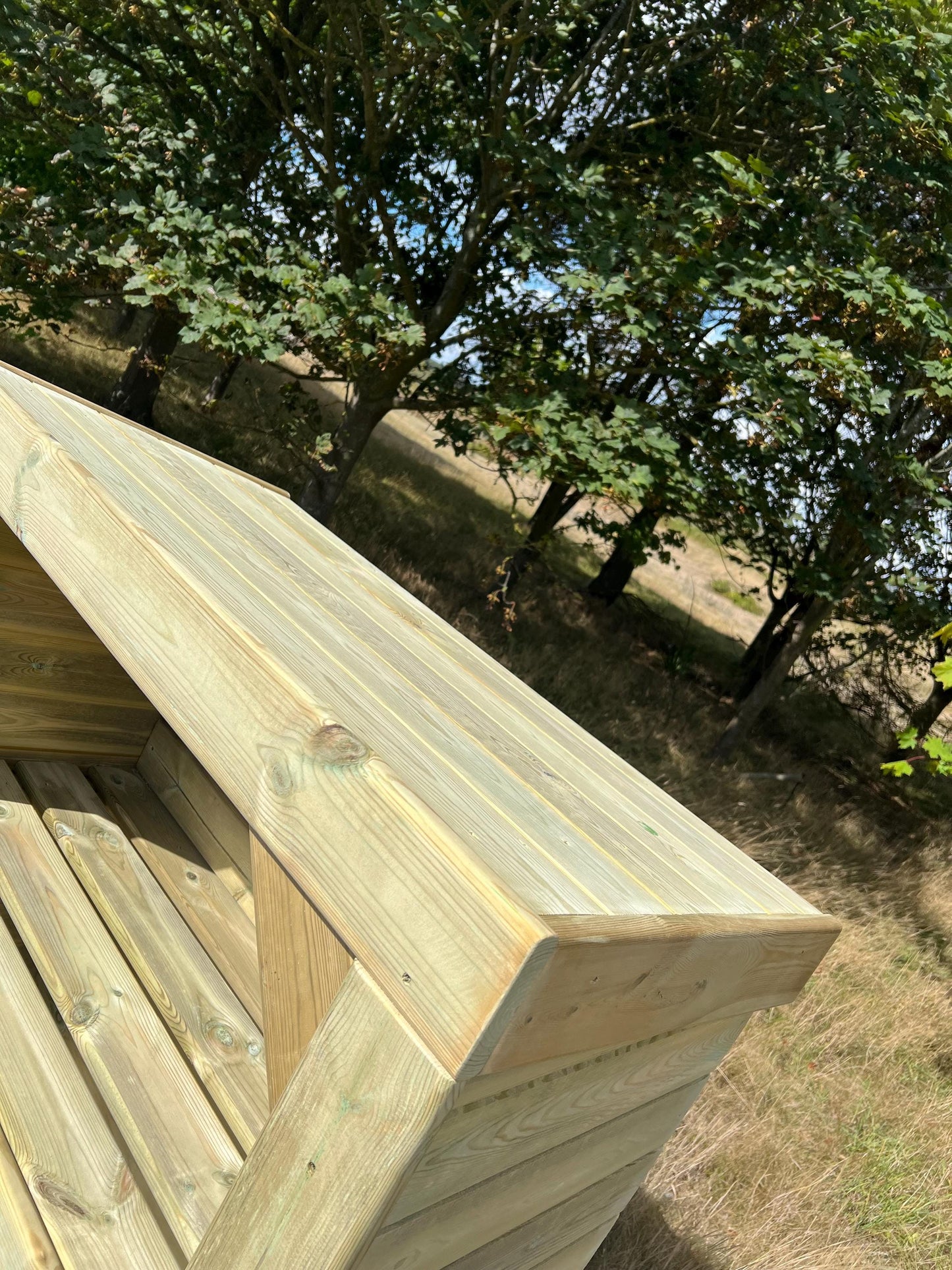 Premium Swedish Redwood Log Store, Garden Storage