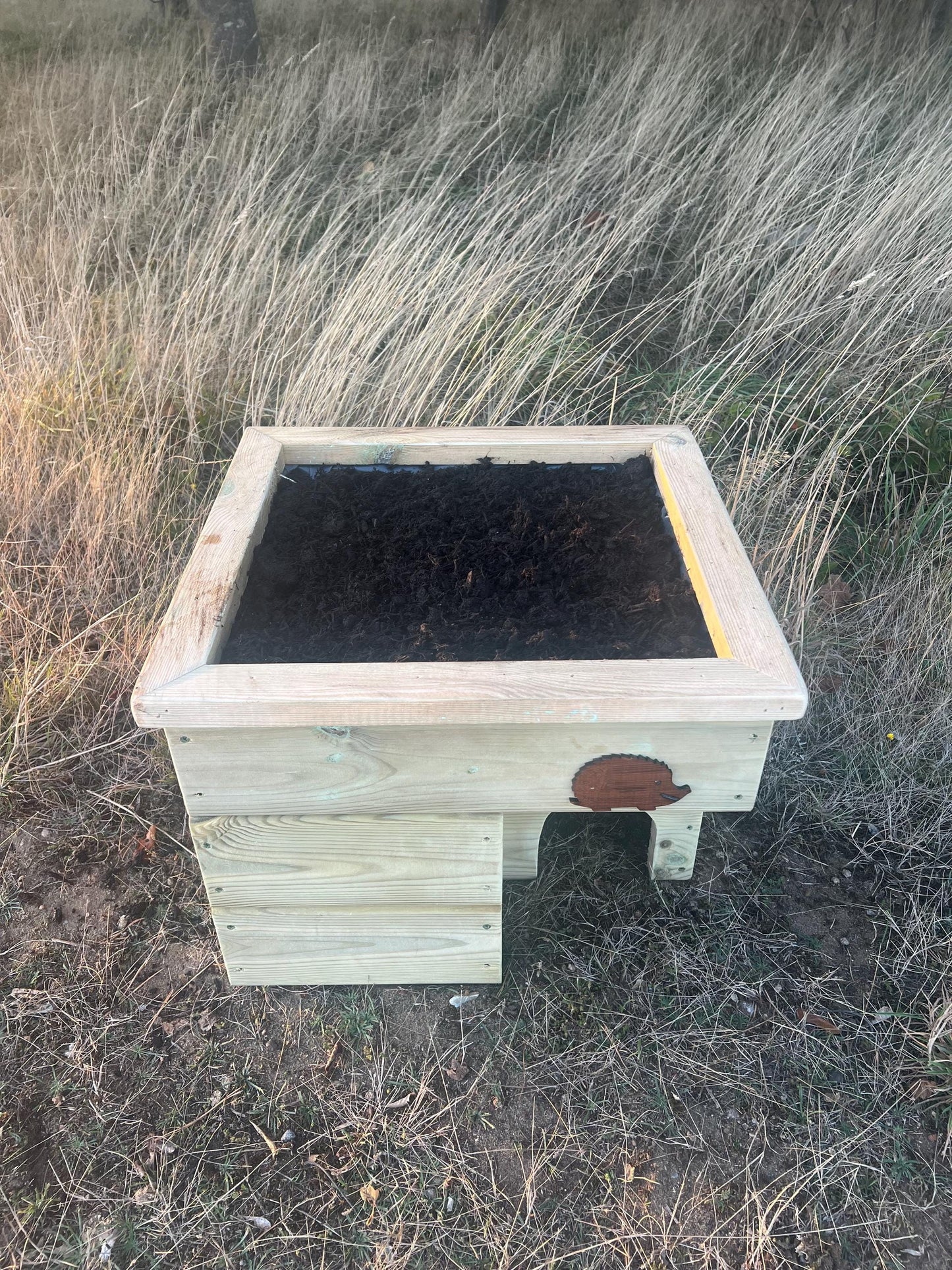 Hedgehog House Planter, 3 tier with extra deep planter on top, Hedgehog house, planter, planter top.