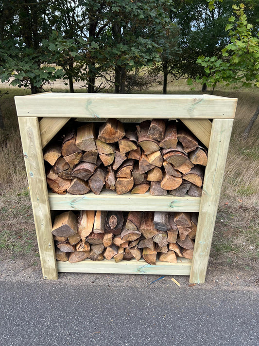 Premium Swedish Redwood Log Store, Garden Storage