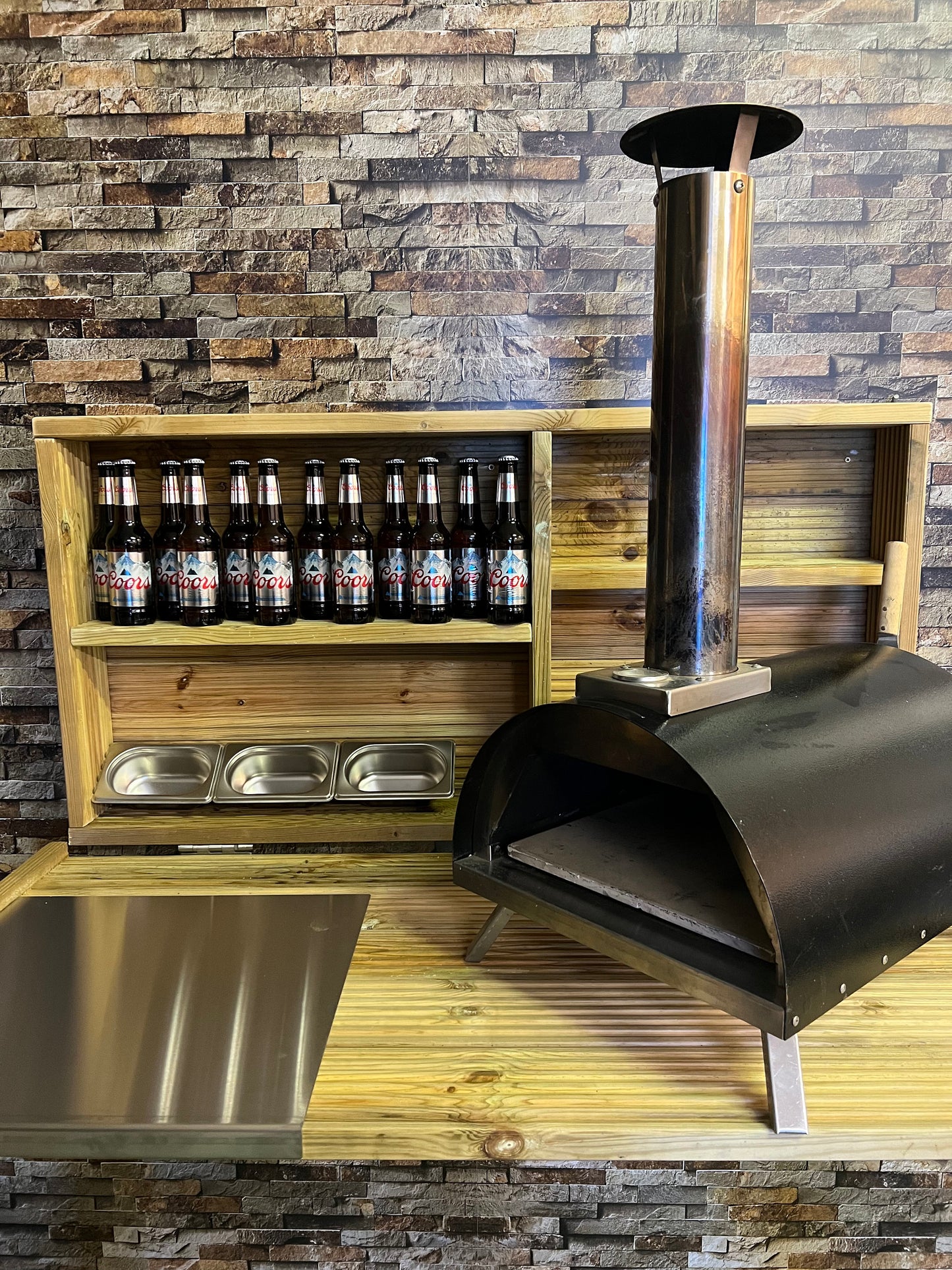 Compact Wall Mounted Foldable Pizza Oven Table