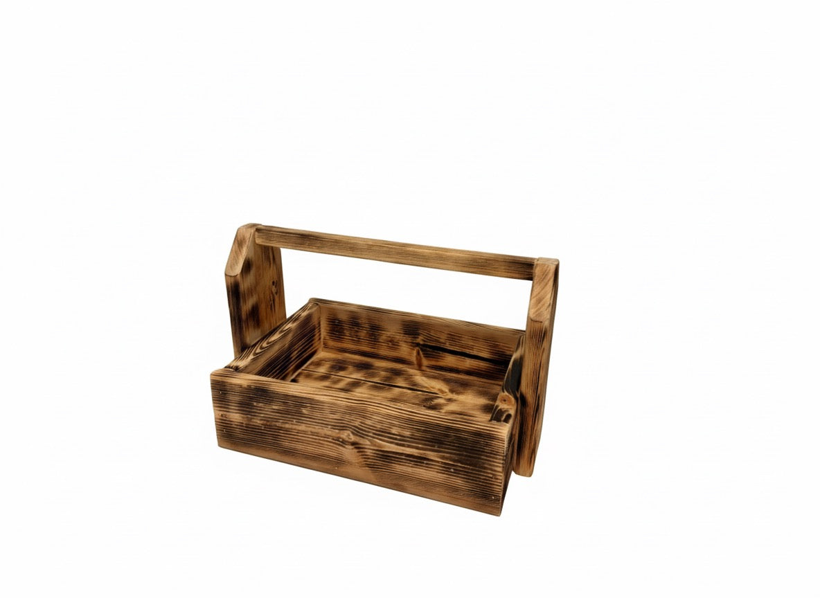 Redwood indoor timber festive hot chocolate caddy/ snack caddy - ideal Christmas gift or Xmas eve box.