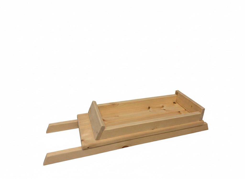 Sleigh style serving tray, hot chocolate tray, gift hamper base - Xmas table centre piece/ festive decor.