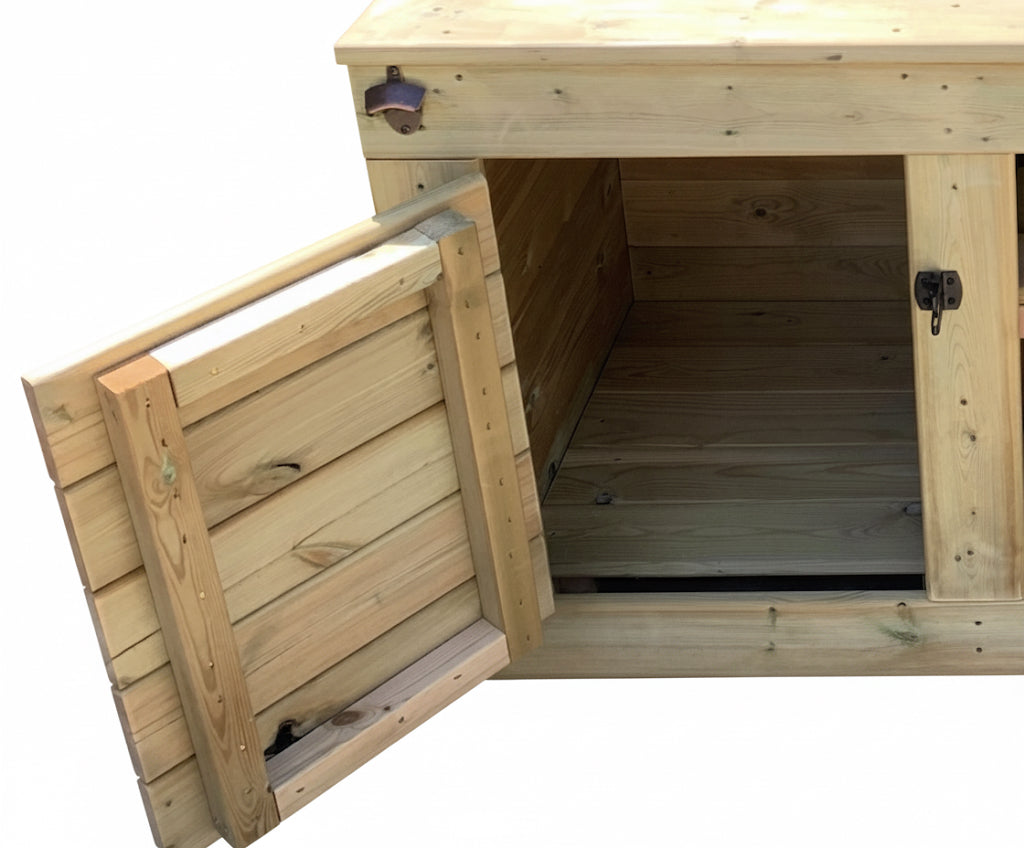 Kamado, BGE, Greenline, Boss Grill Table with twin built in cupboards