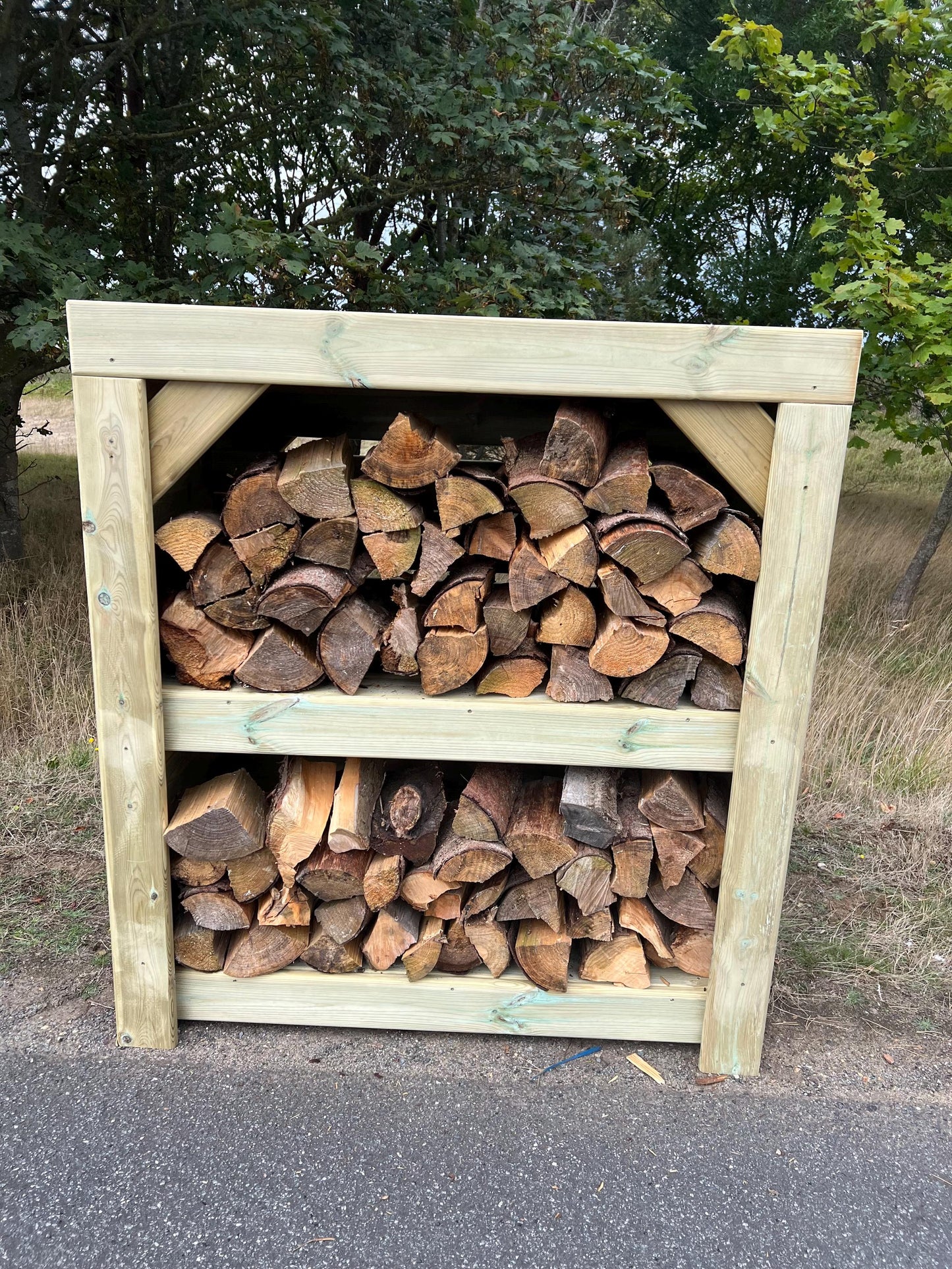 Premium Swedish Redwood Log Store, Garden Storage
