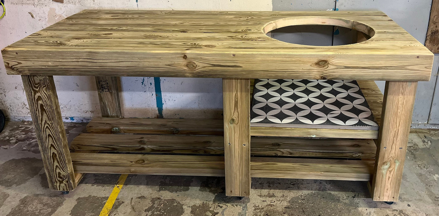 Kamado/ BGE table/ pizza oven table